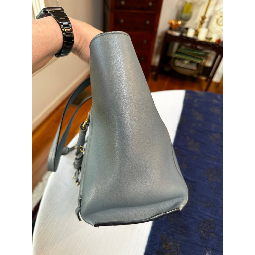 Chloé Leather Slate Blue Leather & Gray Suede Tote Bag - Picture 8 of 16